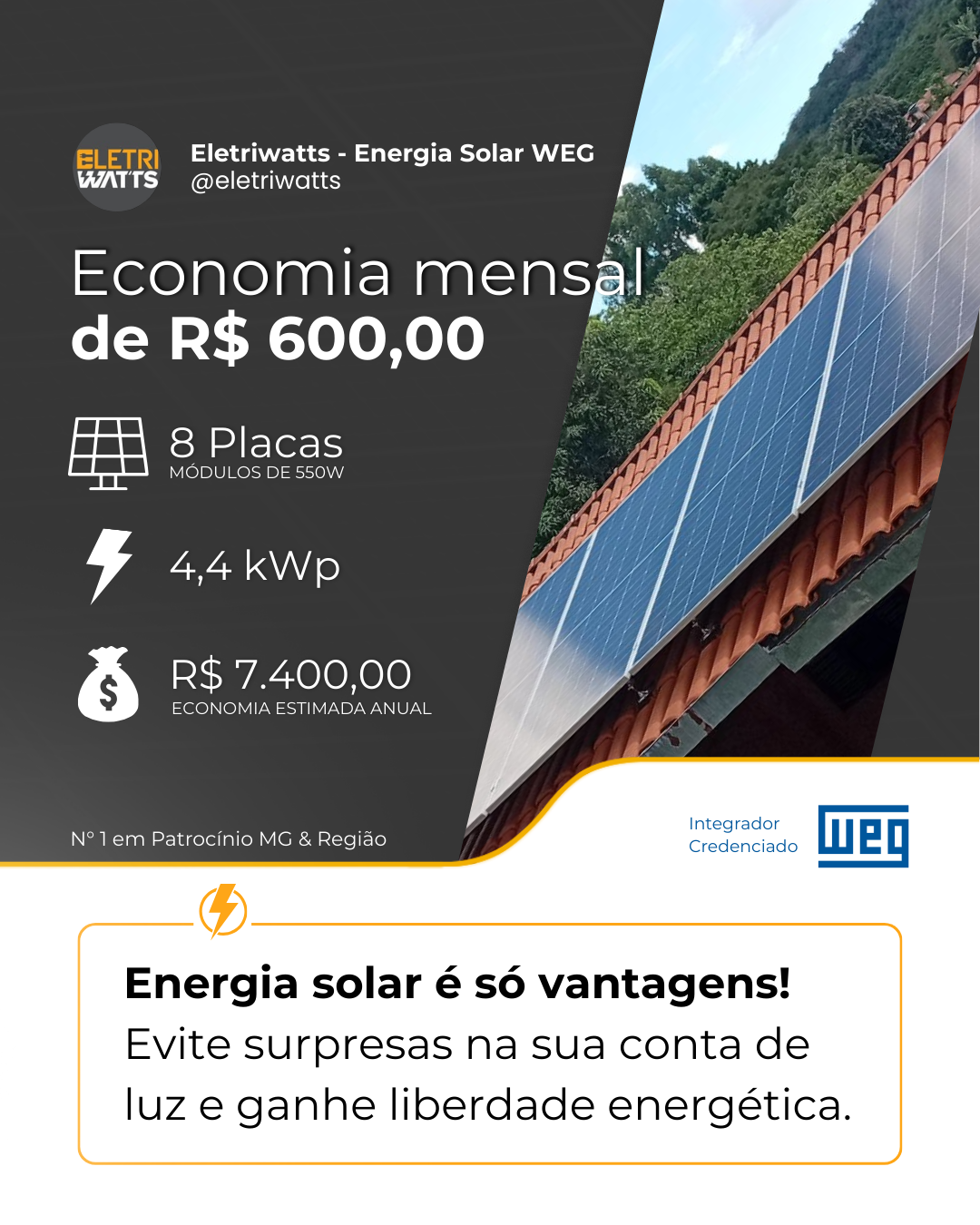 instalação de placas Eletriwatts